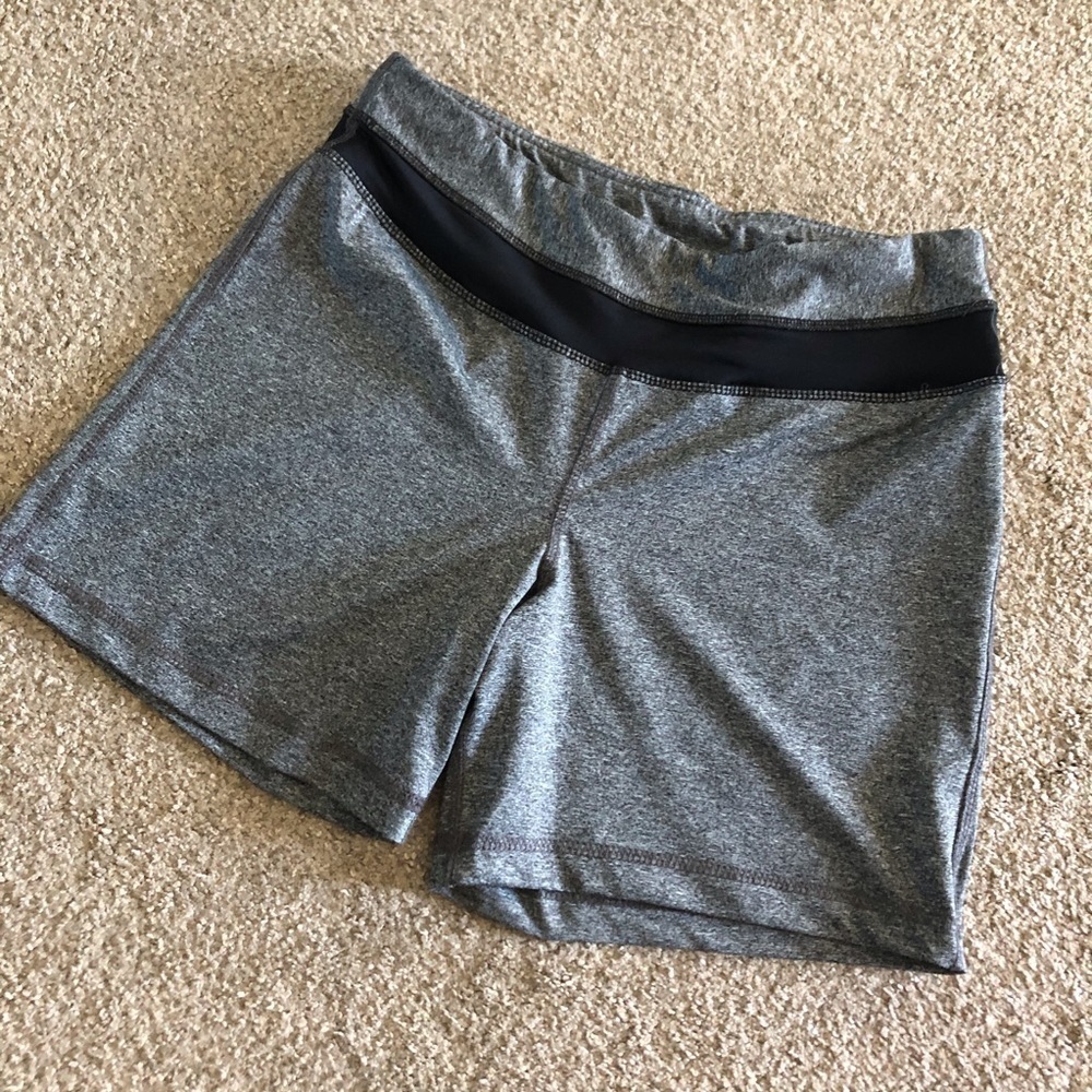 Gray & black athletic shorts in size L